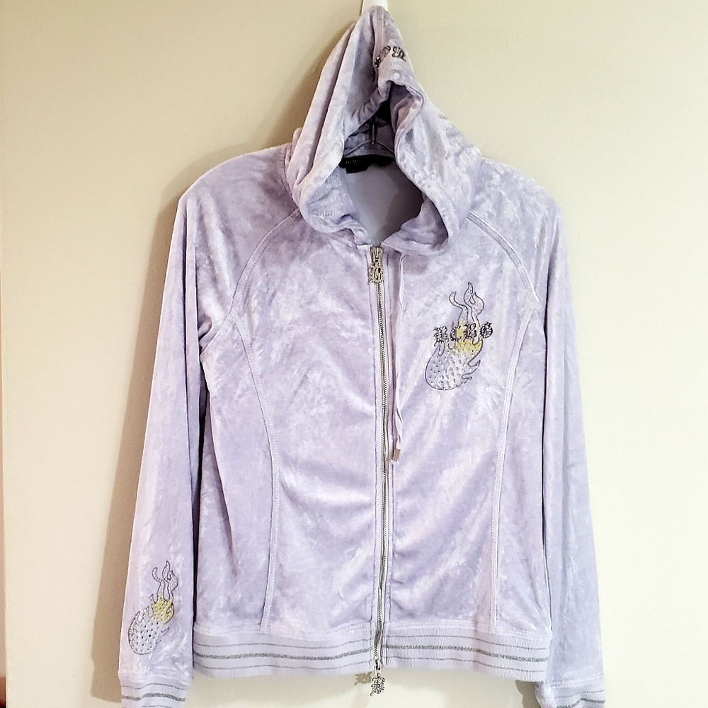 BCBG MaxAzria Velour Jacket,  Lavendar, Sz L